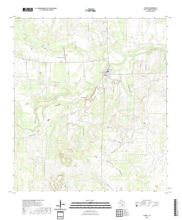 Tilden, TX — USGS 7.5-minute topo (2022)