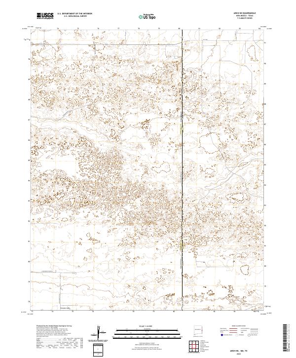 Arch NE, NM-TX — USGS 7.5-minute topo (2023)
