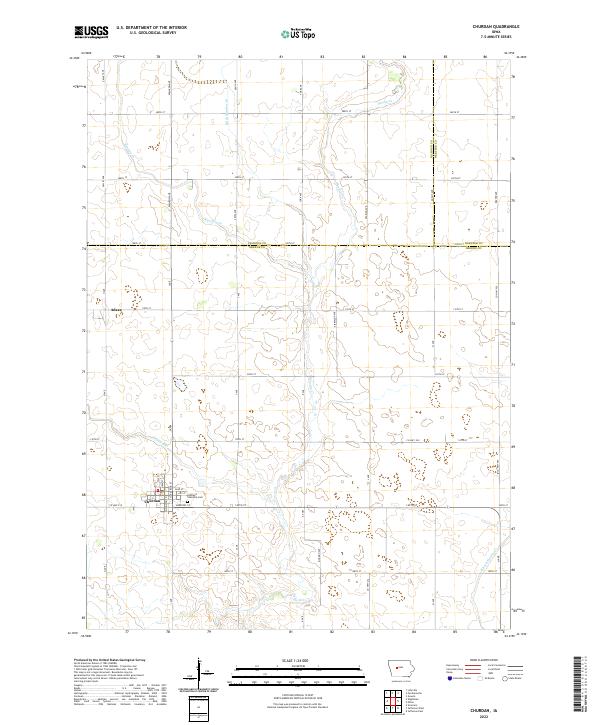 Churdan, IA — USGS 7.5-minute topo (2022)