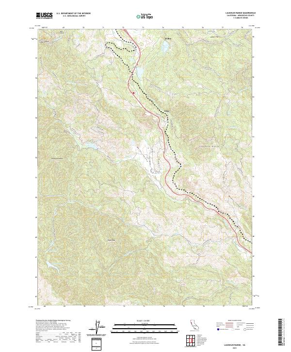 Laughlin Range, CA — USGS 7.5-minute topo (2021)