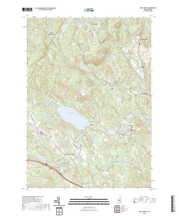 New London, NH — USGS 7.5-minute topo (2024)