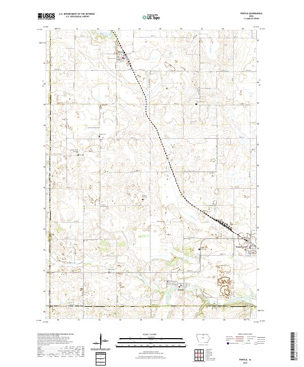 Fertile, IA — USGS 7.5-minute topo (2022)