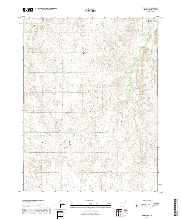 Twin Mound, KS — USGS 7.5-minute topo (2022)