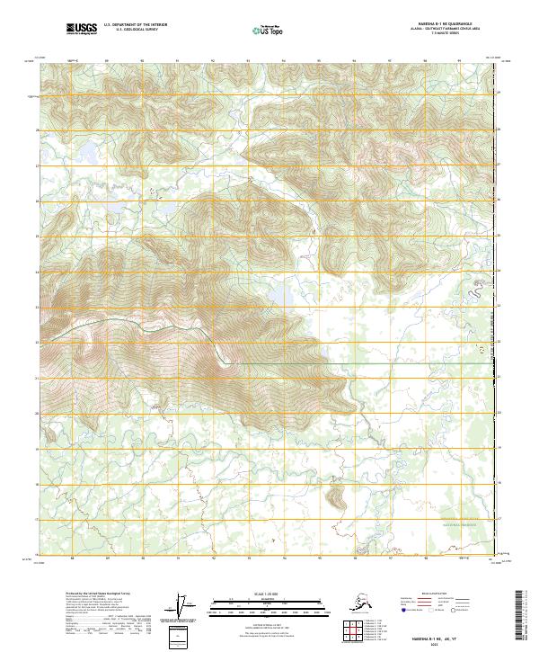 Nabesna B-1 NE, AK-YT — USGS 7.5-minute topo (2023)