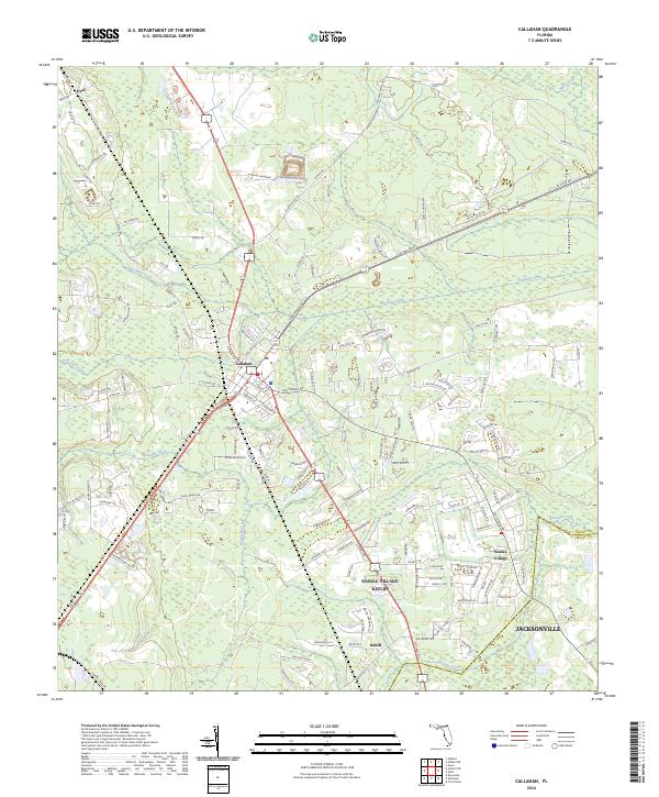 Callahan, FL — USGS 7.5-minute topo (2024)