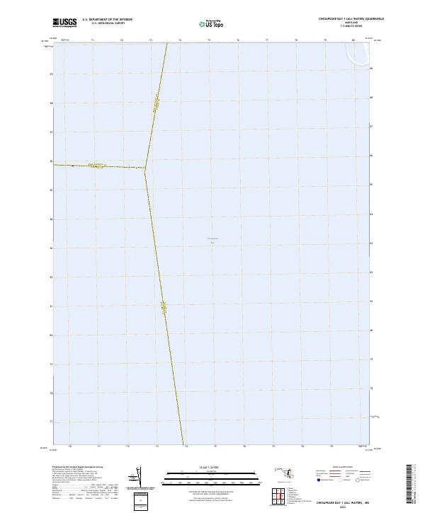Chesapeake Bay 1 (All Water), MD — USGS 7.5-minute topo (2023)