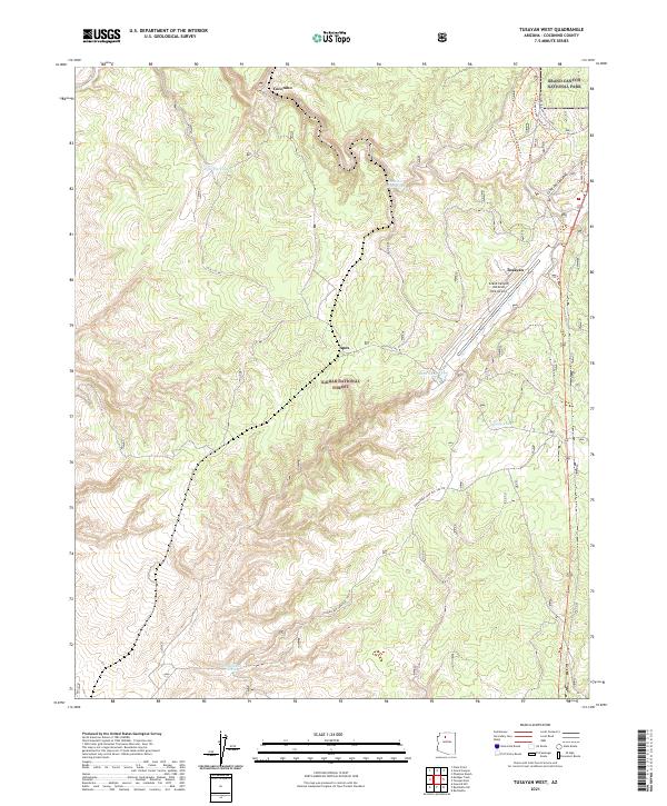 Tusayan West, AZ — USGS 7.5-minute topo (2021)
