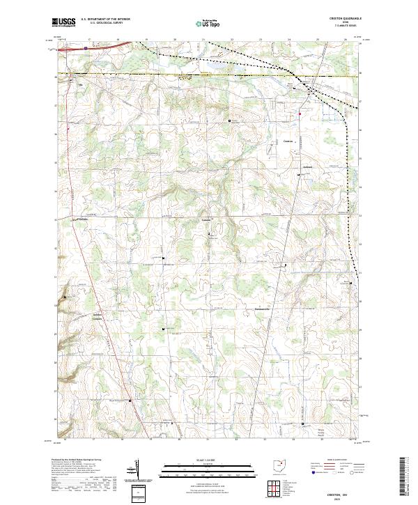 Creston, OH — USGS 7.5-minute topo (2023)