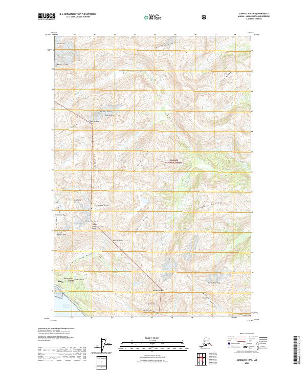Juneau B-1 SW, AK — USGS 7.5-minute topo (2021)