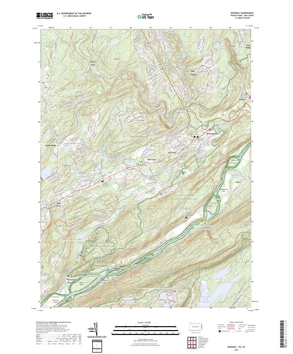 Bushkill, PA-NJ — USGS 7.5-minute topo (2023)