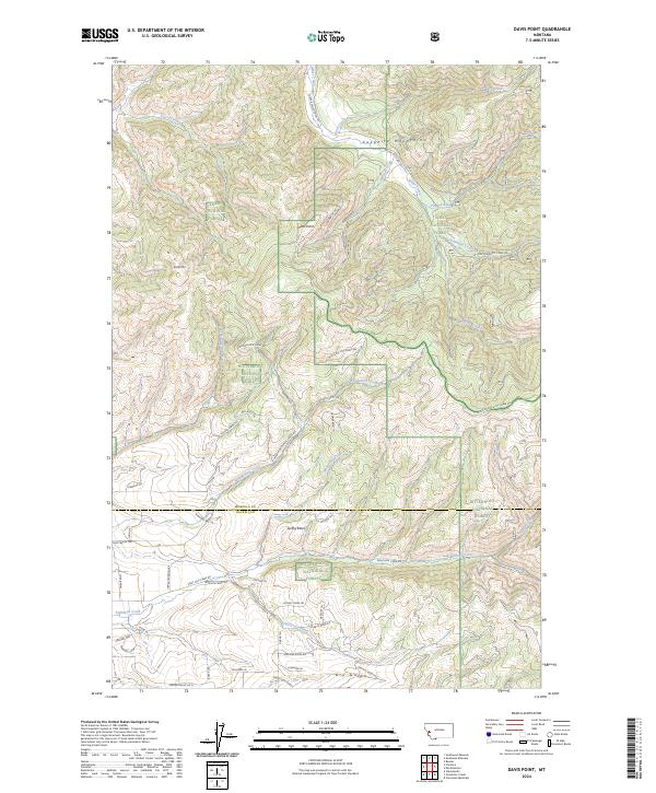 Davis Point, MT — USGS 7.5-minute topo (2024)