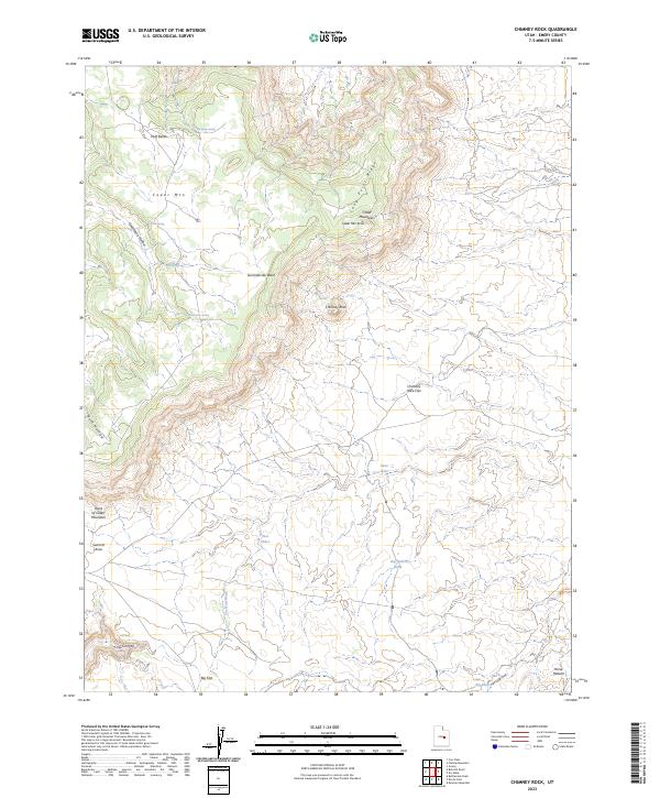 Chimney Rock, UT — USGS 7.5-minute topo (2023)