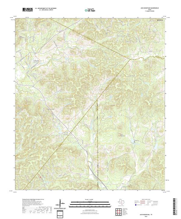 Jack Mountain, TX — USGS 7.5-minute topo (2022)