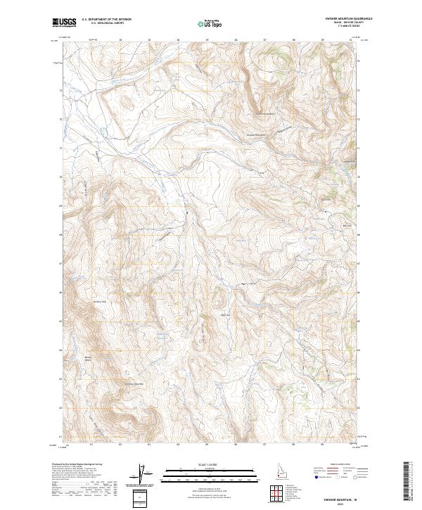 Swisher Mountain, ID — USGS 7.5-minute topo (2023)