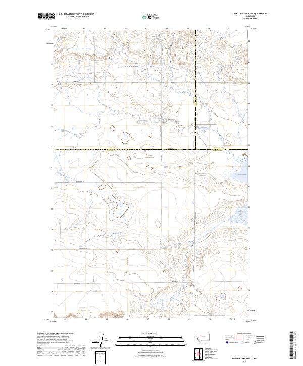 Benton Lake West, MT — USGS 7.5-minute topo (2024)