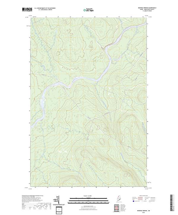 Ninemile Bridge, ME — USGS 7.5-minute topo (2024)