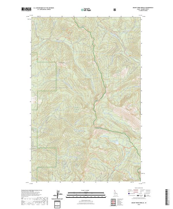 Mount Pend Oreille, ID — USGS 7.5-minute topo (2024)
