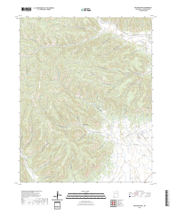 Red River Peak, NM — USGS 7.5-minute topo (2023)