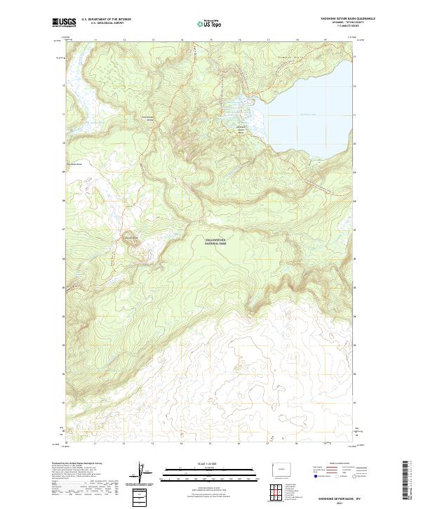 Shoshone Geyser Basin, WY — USGS 7.5-minute topo (2021)