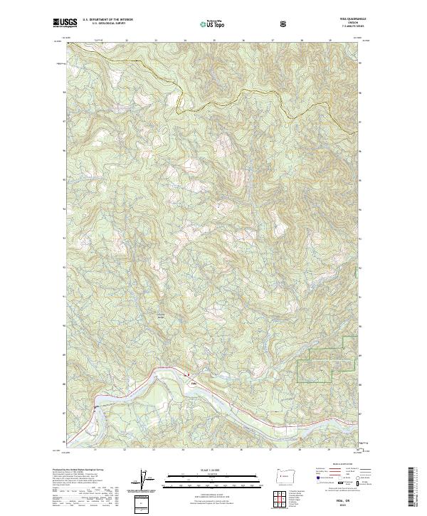 Vida, OR — USGS 7.5-minute topo (2023)