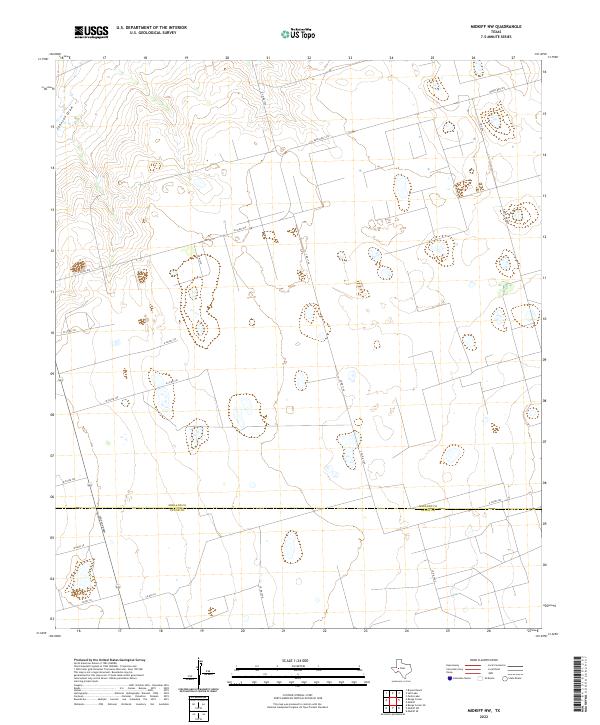 Midkiff NW, TX — USGS 7.5-minute topo (2022)