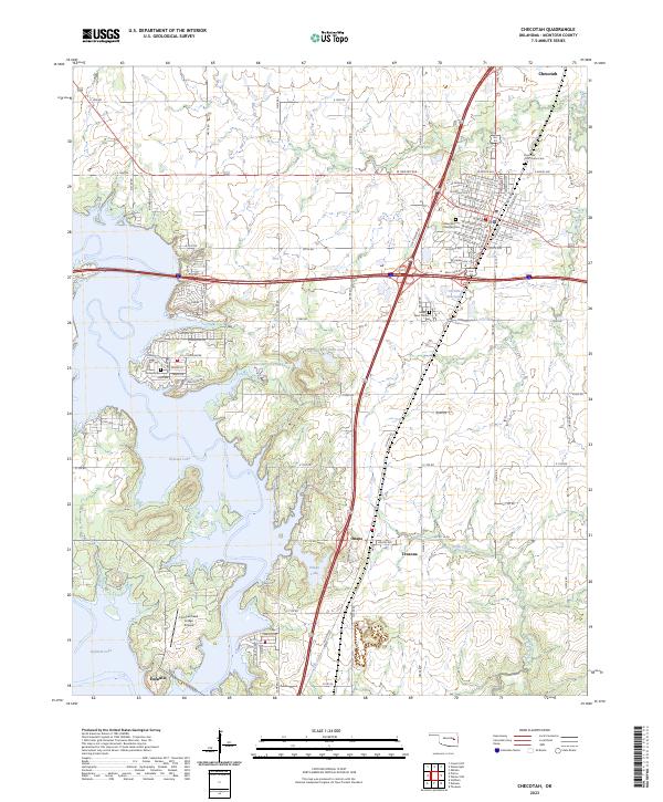 Checotah, OK — USGS 7.5-minute topo (2023)