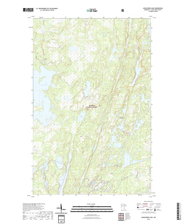 Angleworm Lake, MN — USGS 7.5-minute topo (2022)