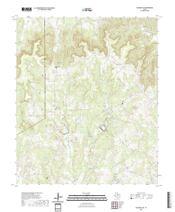 Huckabay SW, TX — USGS 7.5-minute topo (2022)