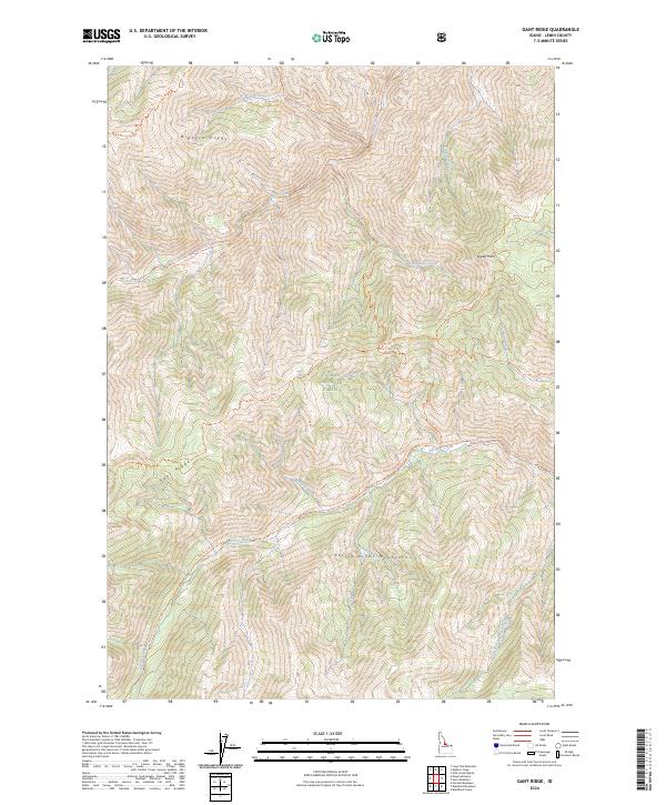 Gant Ridge, ID — USGS 7.5-minute topo (2024)