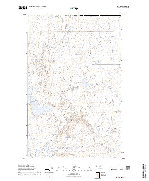 Pea Lake, MT-SK — USGS 7.5-minute topo (2024)