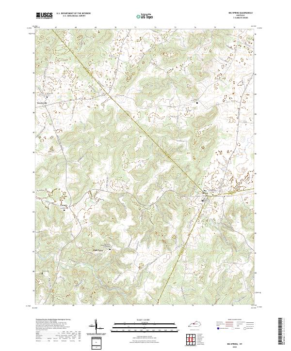Big Spring, KY — USGS 7.5-minute topo (2022)