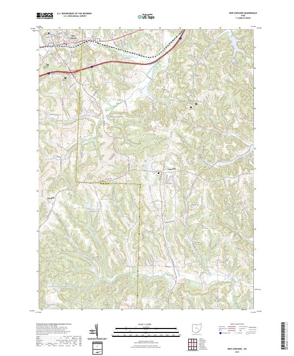 New Concord, OH — USGS 7.5-minute topo (2023)