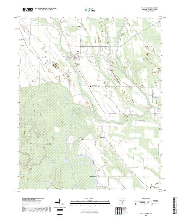 Holly Grove, AR — USGS 7.5-minute topo (2024)