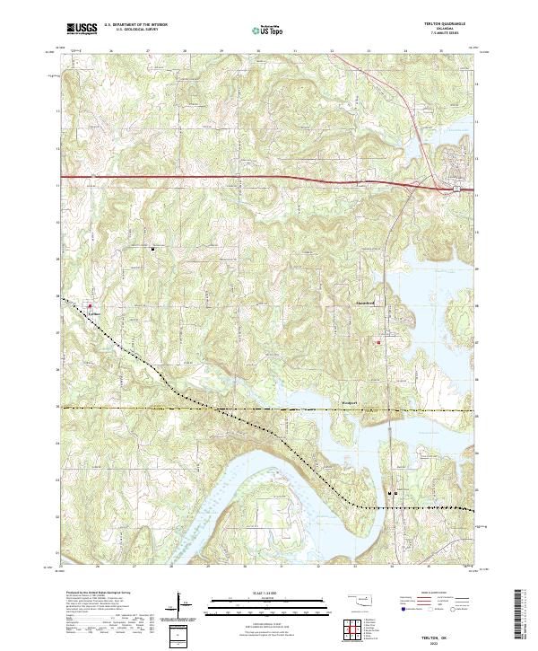 Terlton, OK — USGS 7.5-minute topo (2022)