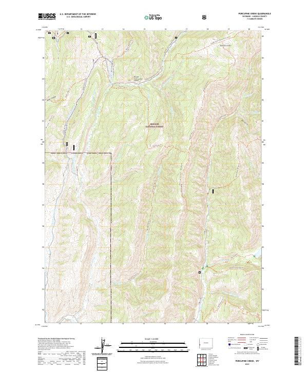 Porcupine Creek, WY — USGS 7.5-minute topo (2021)