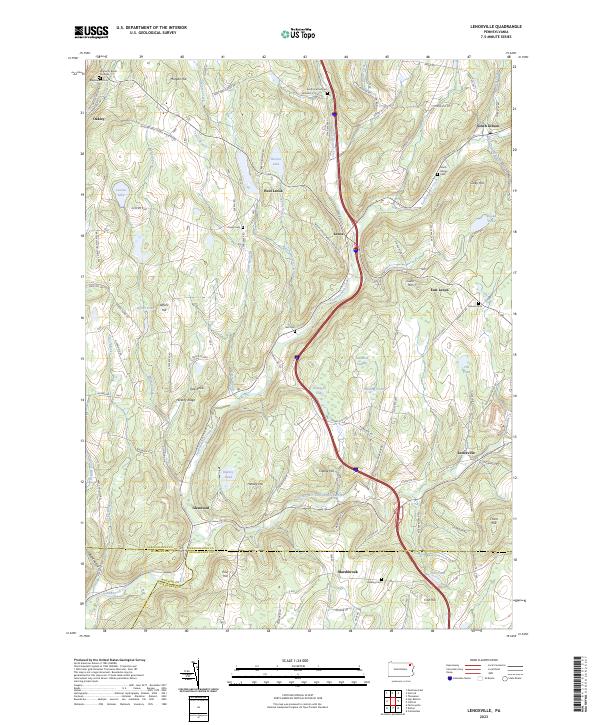 Lenoxville, PA — USGS 7.5-minute topo (2023)
