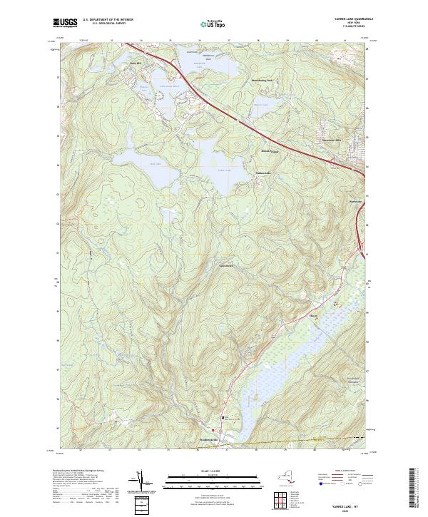 Yankee Lake, NY — USGS 7.5-minute topo (2023)