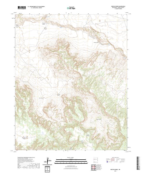 Rincon Hondo, NM — USGS 7.5-minute topo (2023)