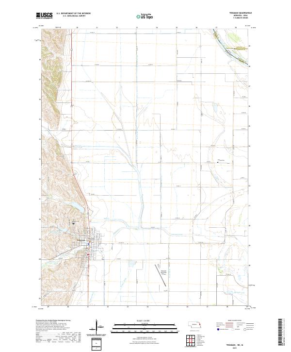 Tekamah, NE-IA — USGS 7.5-minute topo (2021)