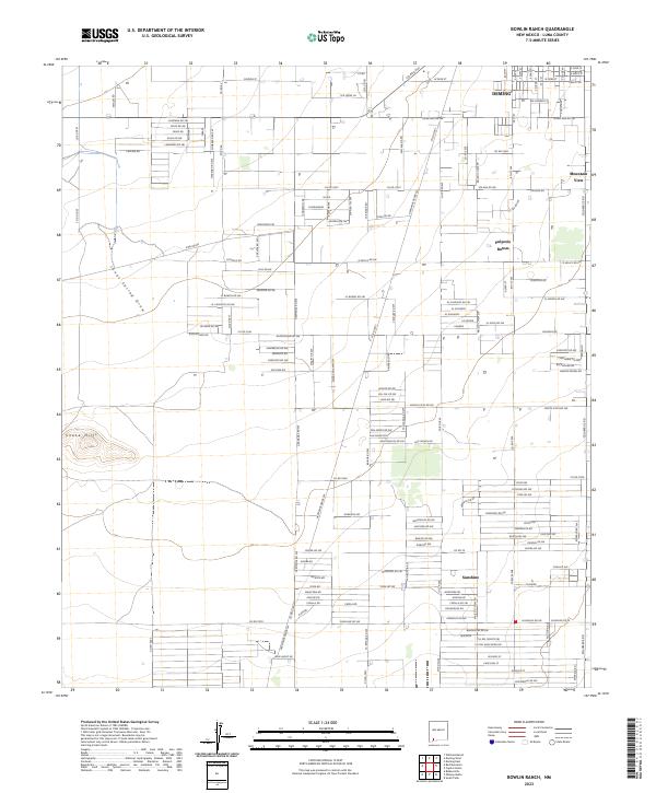 Bowlin Ranch, NM — USGS 7.5-minute topo (2023)