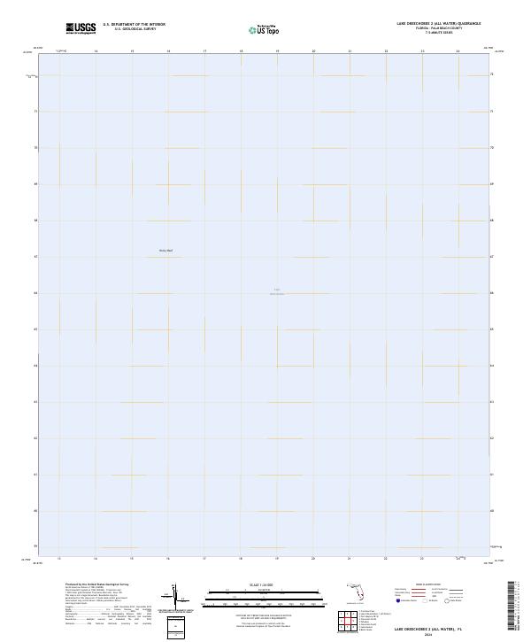 Lake Okeechobee 2 (All Water), FL — USGS 7.5-minute topo (2024)