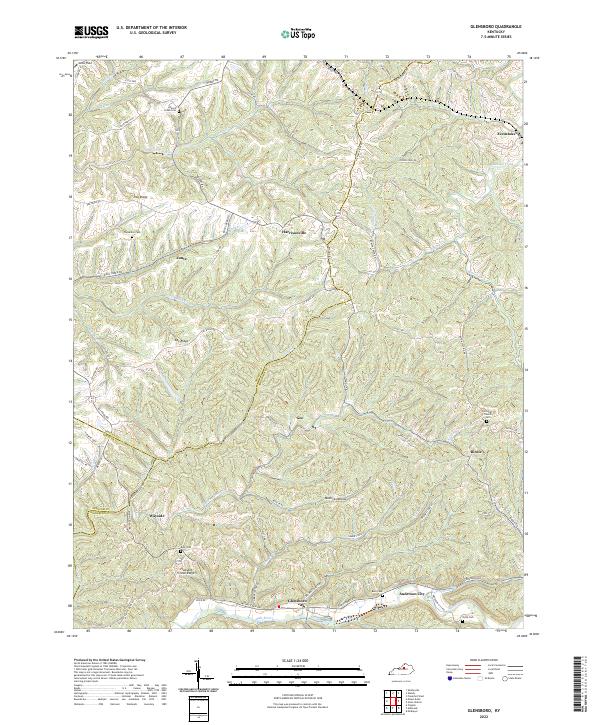 Glensboro, KY — USGS 7.5-minute topo (2022)