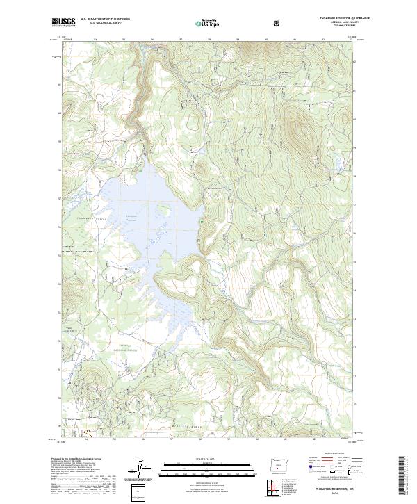 Thompson Reservoir, OR — USGS 7.5-minute topo (2024)