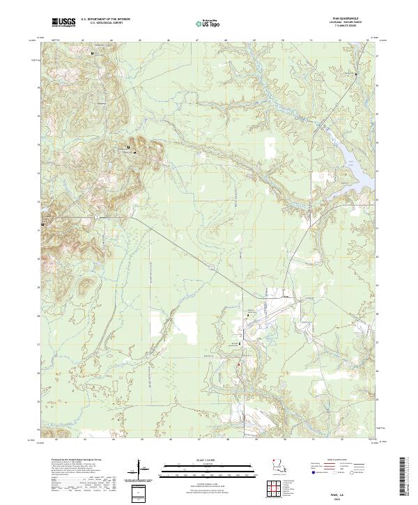 Ivan, LA — USGS 7.5-minute topo (2024)
