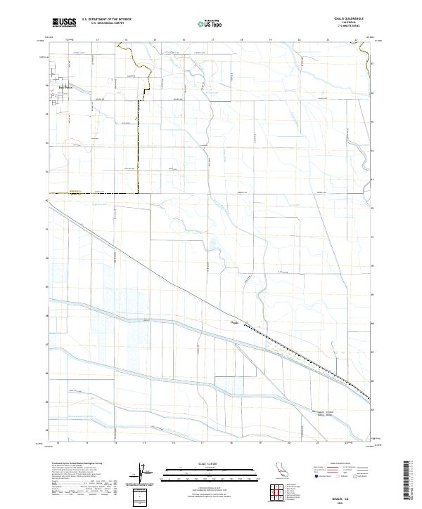 Oxalis, CA — USGS 7.5-minute topo (2021)