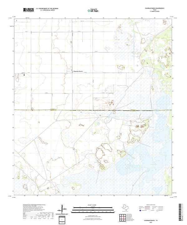 Chapman Ranch, TX — USGS 7.5-minute topo (2022)