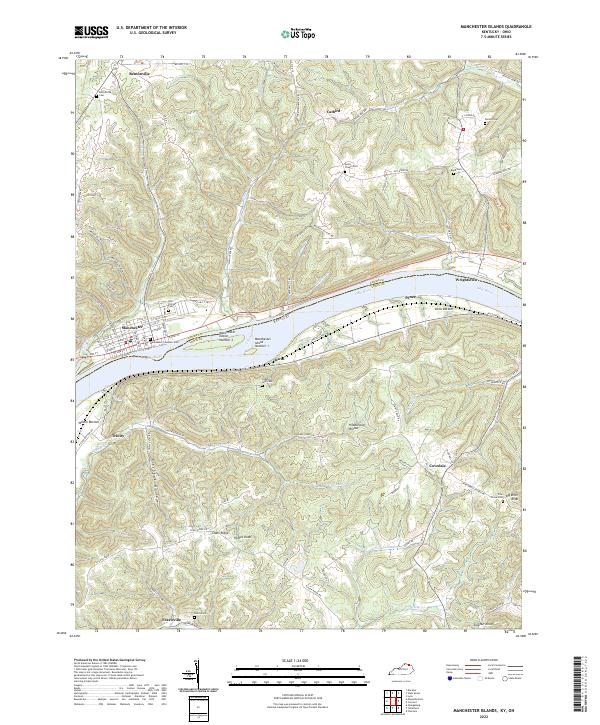 Manchester Islands, KY-OH — USGS 7.5-minute topo (2022)