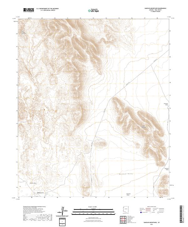 Gakolik Mountains, AZ — USGS 7.5-minute topo (2021)
