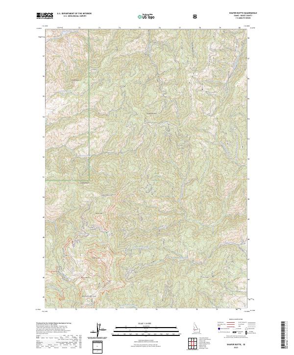 Shafer Butte, ID — USGS 7.5-minute topo (2023)