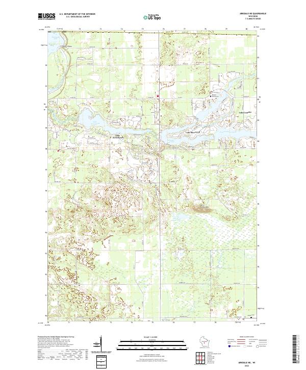 Arkdale NE, WI — USGS 7.5-minute topo (2022)